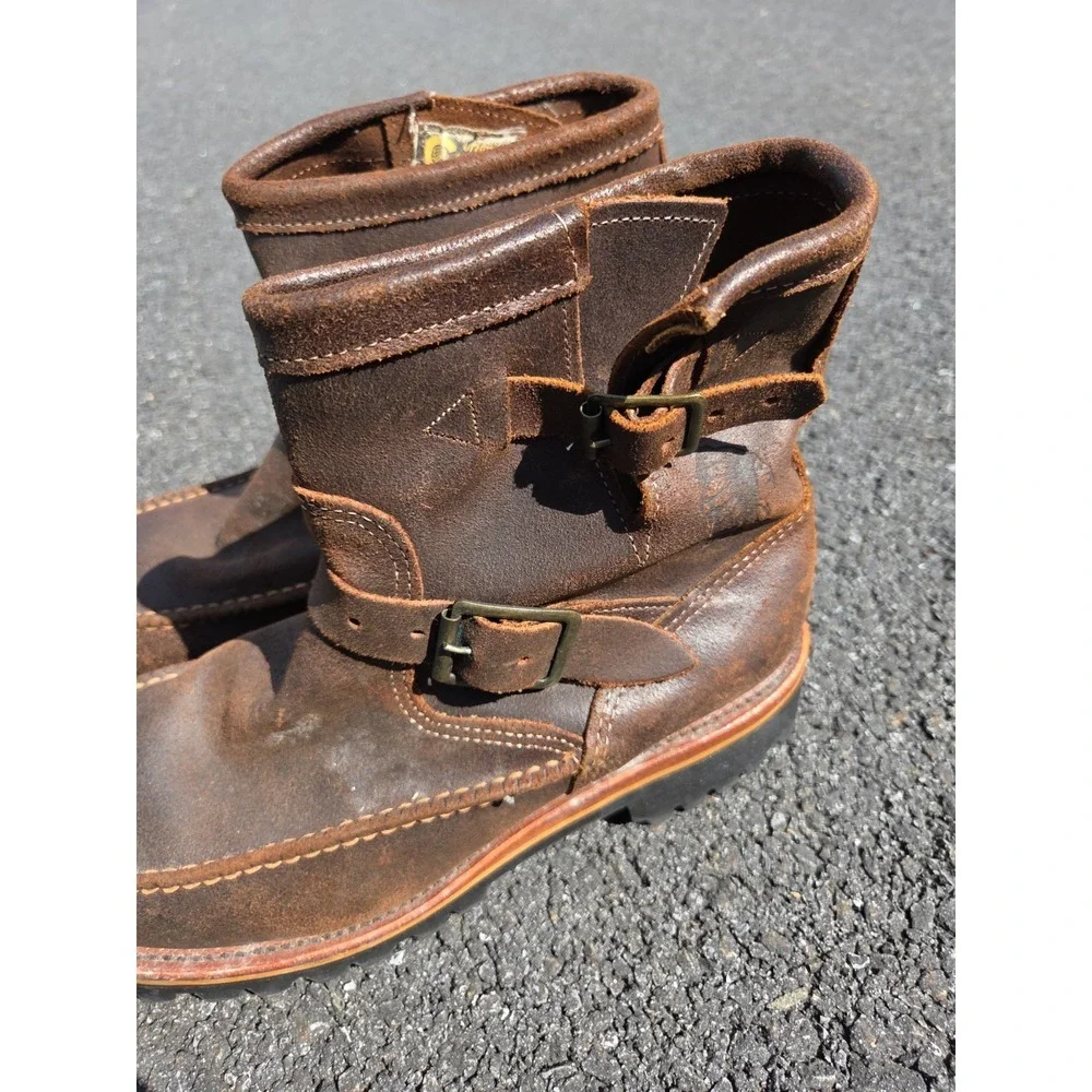 Vintage Chippewa Engineer Boots Mens 8.5EE Leather‎ Buckle